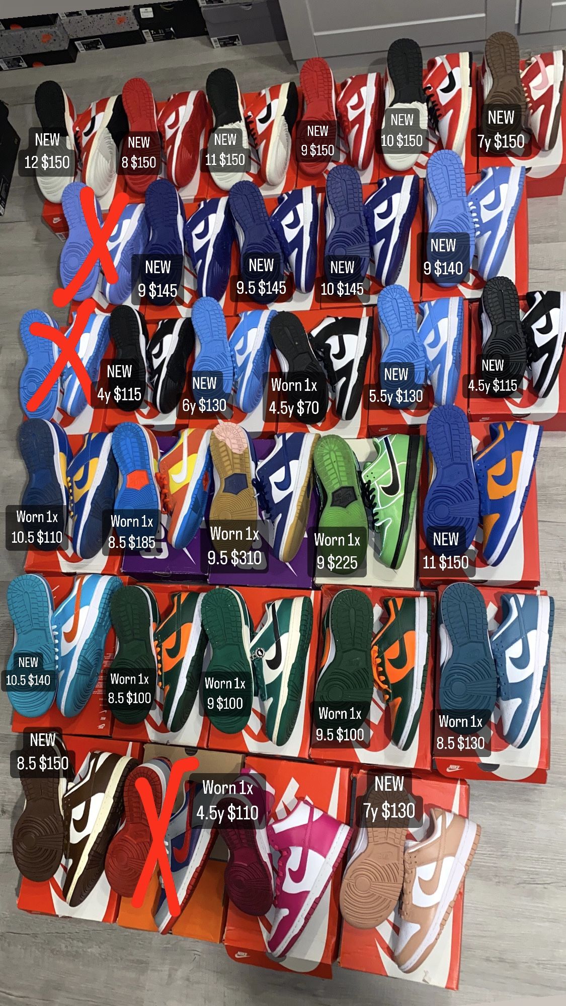 Nike Dunk Lot. STRAIGHT HEAT. Prices Firm