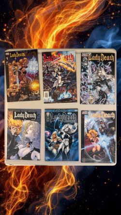 Lady Death 6 Issues Comic Book Lot