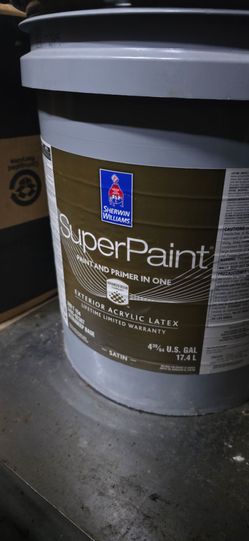4+ GALLONS OF SHERWIN WILLIAMS SUPER PAINT/PAINT & PRIMER Color # 6990 CAVIAR