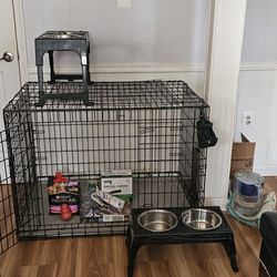 Dog Crate and Accessories 