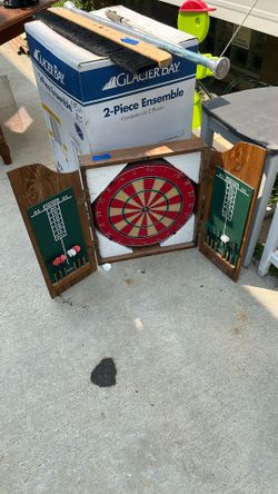 Dart Board With Darts