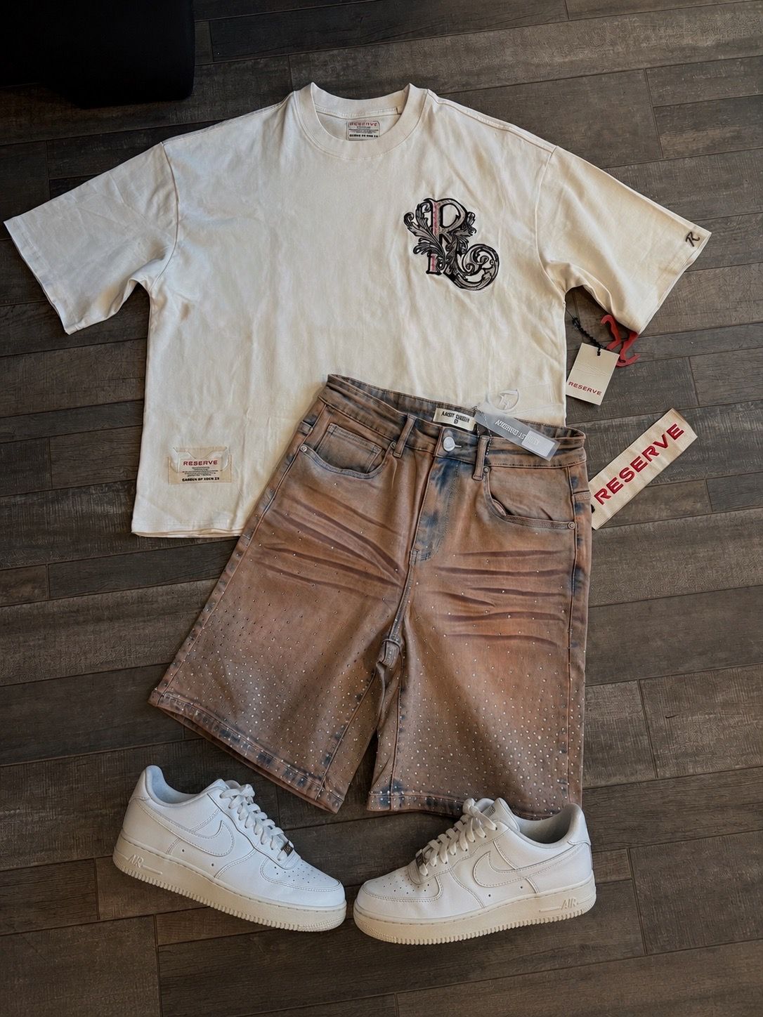 Jorts almost some day - reserve LA tee Y2K vibe