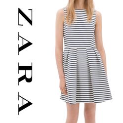 Zara White & Navy Nautical Stripe Backless Dress Women’s XS PRICE FIRM