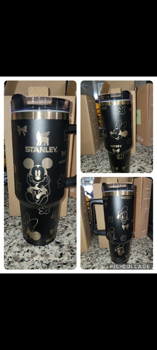 Stanley Disney Mickey Mouse Black & Gold 40oz Cup Brand New