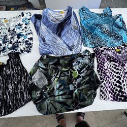 Updated-Women Dress Sleeveless Blouses-6-Sizes: Medium (See Descrip for more details)-$4 ea