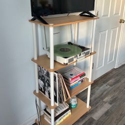 4-Tier Shelf Display + C-Shaped End Table
