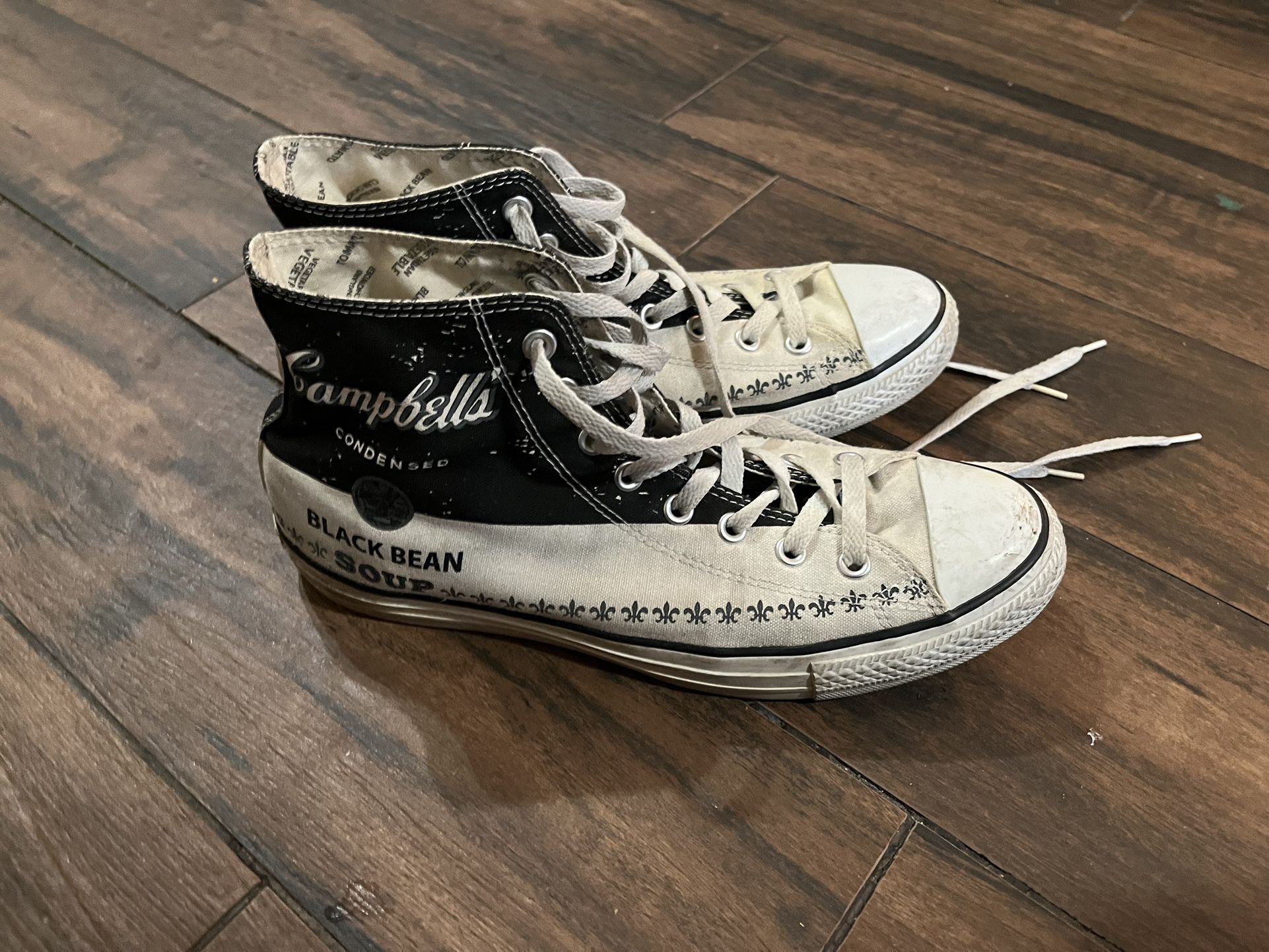Converse X Andy Warhol Black Bean Soup High Tops Uni Men  Size 10