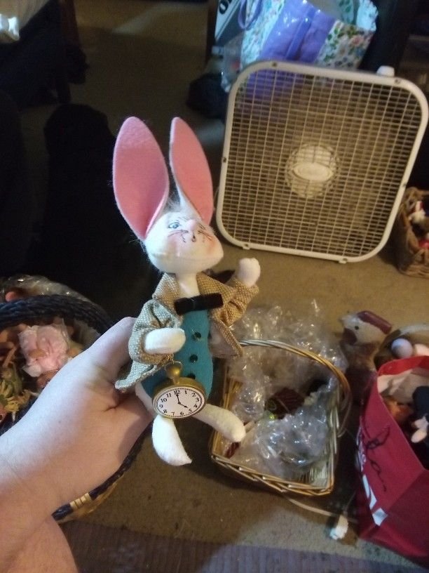 Vintage Anna Lee White Rabbit From Alice In Wonderland