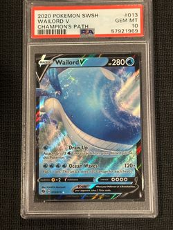Pokemon Champion's Path 2020 Wailord V 013/073 Holo Full Art PSA 10 Eng