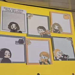 Harry Potter Cartoon Chibi Characters Sticky Note Pads Combo Set