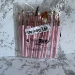 15 Pcs Duo-fiber Makeup Brush Set