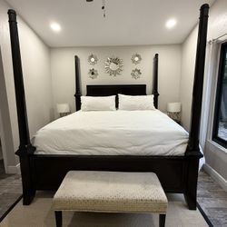 SOLID WOOD- 4 Post, King-Size Bedframe MUST GO ASAP