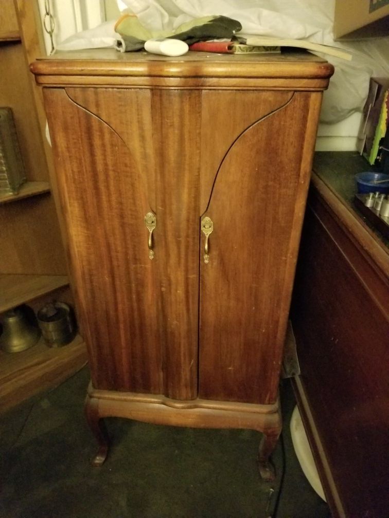 Antique solid wood Liquor Wine Cabinet