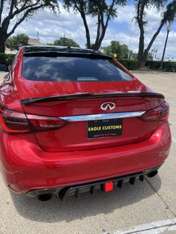 Infiniti Q50 2014-2024 Full Kit Carbon Fiber  Bundle Diffuser, skirts, spoiler, mirror caps, Lip, la