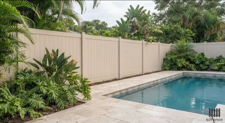 6ft Tan Vinyl Privacy Fence Panel