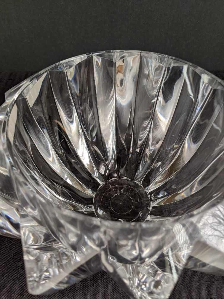 Vtg Post Modern Clear Acrylic Lucite Faceted Tiara Bowl by Judith Kruger