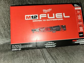 M12 FUEL 12V Lithium-Ion Compact 3/8 in. Cordless Ratchet Kit with Battery, Charger and Bag