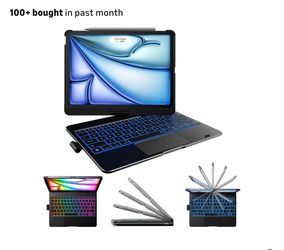 New Touch Keyboard Case for iPad Air 11-inch(M4/M3/M2, 2026/2025/2024) & iPad Pro 11(4th/3rd/2nd/1st Gen),Multi-Touch Trackpad,11-Color Backlight,360°