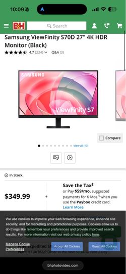 Samsung ViewFinity S70D 27" 4K HDR Monitor