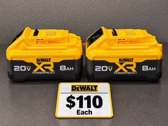 New Dewalt 20V Max XR PowerPack 8.0Ah Battery