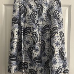 Talbots Floral Print A Line Skirt Size 6
