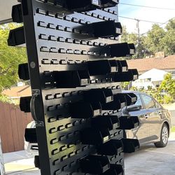 Quantum Storage Systems Mobile Double Sided Louvered Rack, model QMD-36H-220