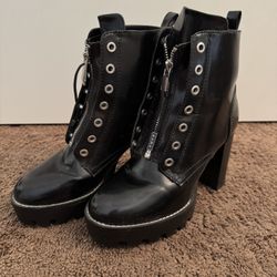 Zara Black Heeled Boots 