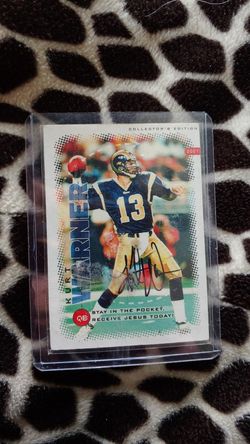 Kurt Warner rams football card 2001