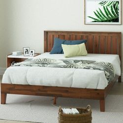 New in box. Zinus Vivek 37" Deluxe Wood Platform Bed Frame with Headboard, Twin
