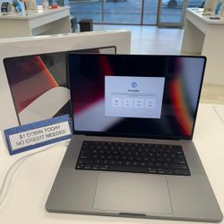 Apple MacBook Pro 16 Inch M1 16GB RAM 512GB Laptop- PAYMENTS AVAILABLE With $1 DOWN-NO Credit Needed 