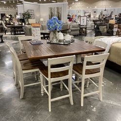 Kitchen table & Matching Hutch from Ashley’s  • Farmhouse  Style • Great condition 