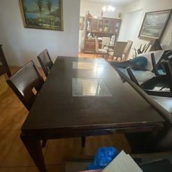 Table With 6 Chairs And Coffee Table 