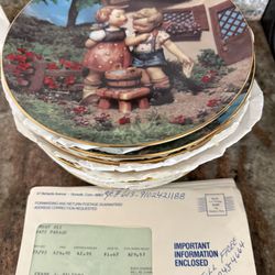 Danbury MJ Hummel Little Companions plates. Collectible. 