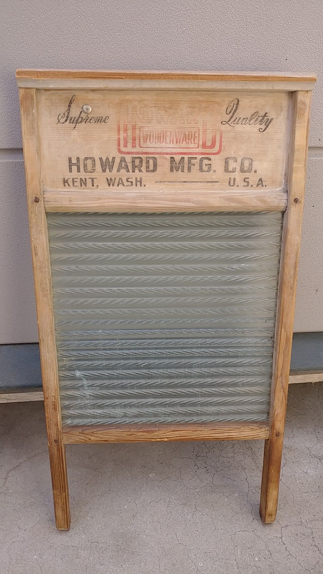 Vintage Howard Wooden Ware Washboard Wooden Wash Board 24”X 12.5”
