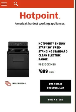 Hotpoint 30"  Electric Range Stove