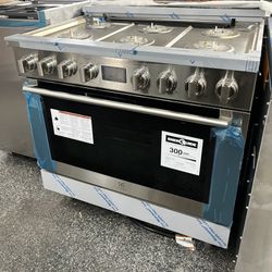 Electrolux 36” Wide Dual Fuel Stainless Steel Range New 