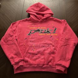Pink Spider Hoodie Medium