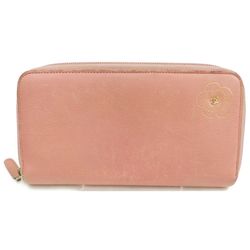 Authentic Chanel Camellia Coco Pink Leather Zippy Wallet 11433