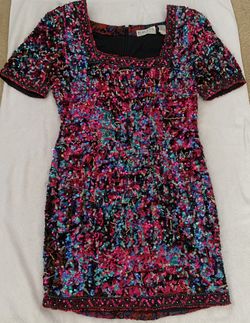 Vintage Oleg Cassini Beaded Dress Size 10