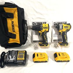 Brand New Dewalt 20V Brushless Impact Driver, Hammer Drill, Two 2Ah Batteries, Charger & tool bag