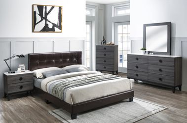 4 Pc Queen Bedroom Set 100 Day Payment Option 