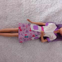 Dipper Brunette Purple Highlight Hair Doll