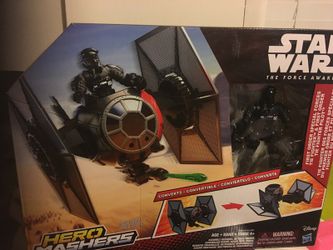 Star Wars tie fighter and figure