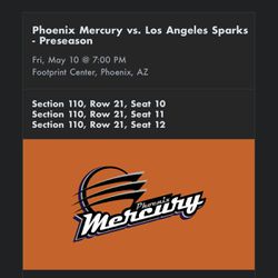 Phoenix Mercury Tickets 3 