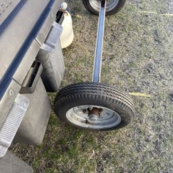Trailer Axel With Almost New Tires 