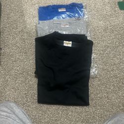 Basic T-Shirts (Black / Blue / Gray) – Jersey Fabric – Multiple Sizes