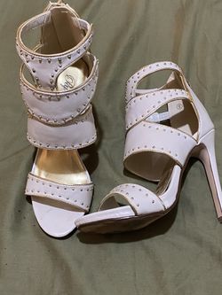 Beige Sandal Heels Size 6