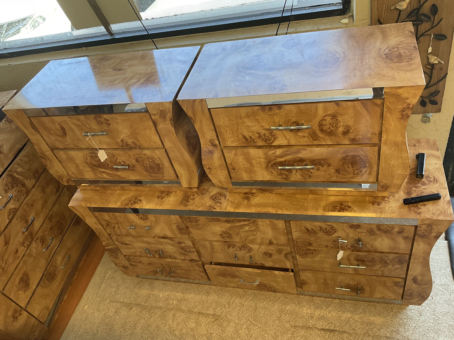 Vintage Dressers And Nightstand 