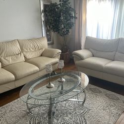 2pc Leather Couch Set 