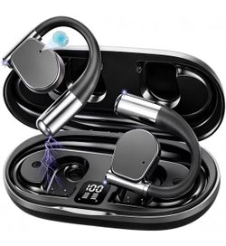Open-Ear Wireless Earbuds with an earhook Design, Bluetooth 5.3, LED Battery Indicator, 75-Hour Battery Life, and Comfortable fit—Ideal
